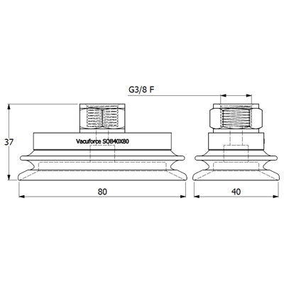 SOB40X80N-60-G3/8F