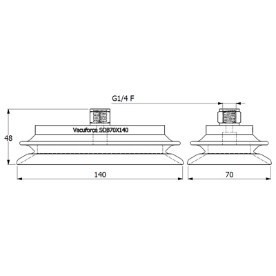 SOB70X140N-60-G1/4F