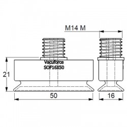 SOF16X50N-45-M14X1.5M