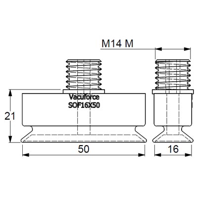 SOF16X50N-45-M14X1.5M