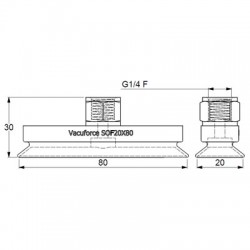 SOF20X80N-45-G1/4F