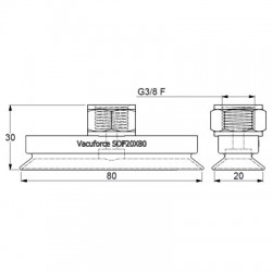 SOF20X80N-45-G3/8F