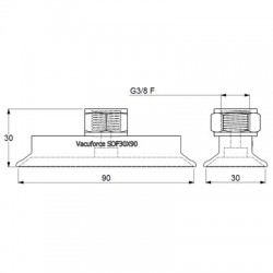 SOF30X90N-45-G3/8F